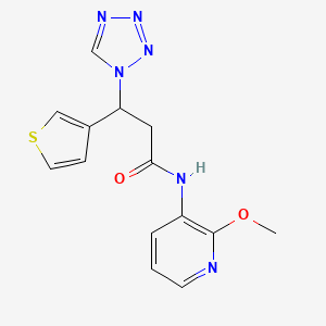 N-(2-methoxy-3-pyridinyl)-3-(1H-tetraazol-1-yl)-3-(3-thienyl)propanamide