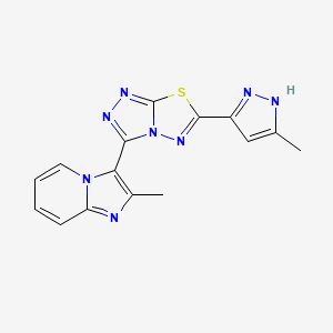 2-methyl-3-[6-(5-methyl-1H-pyrazol-3-yl)[1,2,4]triazolo[3,4-b][1,3,4]thiadiazol-3-yl]imidazo[1,2-a]pyridine