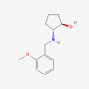 molecular formula C13H19NO2 B13357516 (1R,2R)-2-((2-Methoxybenzyl)amino)cyclopentan-1-ol 