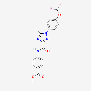 methyl 4-[({1-[4-(difluoromethoxy)phenyl]-5-methyl-1H-1,2,4-triazol-3-yl}carbonyl)amino]benzoate