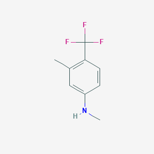 molecular formula C9H10F3N B13357534 N,3-dimethyl-4-(trifluoromethyl)aniline 