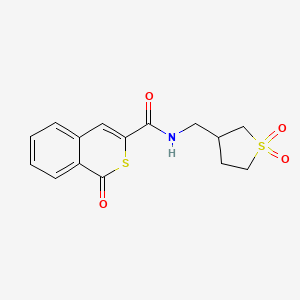 N-[(1,1-dioxidotetrahydrothiophen-3-yl)methyl]-1-oxo-1H-isothiochromene-3-carboxamide