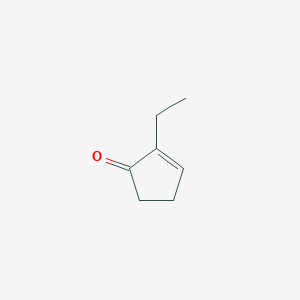 molecular formula C7H10O B13357546 2-Ethylcyclopent-2-en-1-one CAS No. 143629-30-5