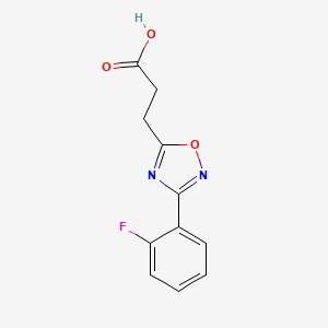 molecular formula C11H9FN2O3 B1335756 3-[3-(2-氟苯基)-1,2,4-恶二唑-5-基]丙酸 CAS No. 685525-40-0