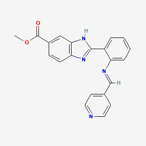 methyl 2-{2-[(4-pyridinylmethylene)amino]phenyl}-1H-benzimidazole-5-carboxylate