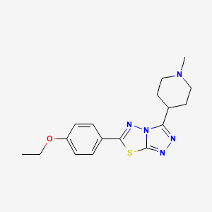 molecular formula C17H21N5OS B13357585 6-(4-Ethoxyphenyl)-3-(1-methyl-4-piperidinyl)[1,2,4]triazolo[3,4-b][1,3,4]thiadiazole 