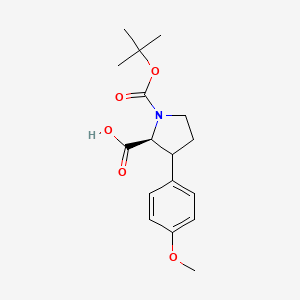 (2S)-1-(tert-Butoxycarbonyl)-3-(4-methoxyphenyl)pyrrolidine-2-carboxylic acid