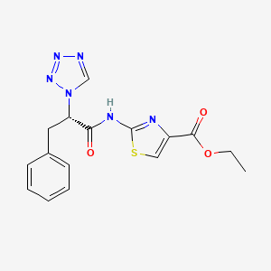 ethyl 2-{[3-phenyl-2-(1H-tetraazol-1-yl)propanoyl]amino}-1,3-thiazole-4-carboxylate