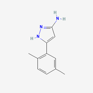 molecular formula C11H13N3 B1335761 3-(2,5-dimethylphenyl)-1H-pyrazol-5-amine CAS No. 501902-68-7