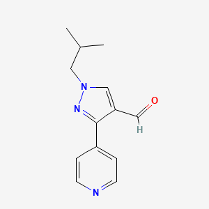 1-isobutyl-3-(pyridin-4-yl)-1H-pyrazole-4-carbaldehyde