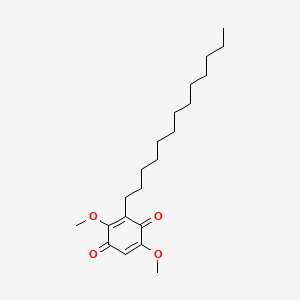 molecular formula C21H34O4 B13357669 2,5-Dimethoxy-3-tridecyl-[1,4]benzoquinone CAS No. 3565-77-3