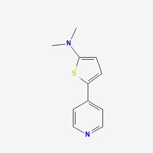 molecular formula C11H12N2S B13357670 N,N-Dimethyl-5-(pyridin-4-yl)thiophen-2-amine 