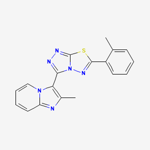 2-Methyl-3-[6-(2-methylphenyl)[1,2,4]triazolo[3,4-b][1,3,4]thiadiazol-3-yl]imidazo[1,2-a]pyridine