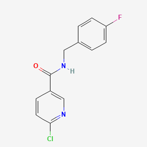 6-chloro-N-[(4-fluorophenyl)methyl]pyridine-3-carboxamide