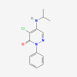 molecular formula C13H14ClN3O B13357728 4-chloro-5-(isopropylamino)-2-phenyl-3(2H)-pyridazinone 