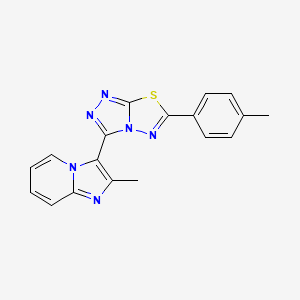 2-Methyl-3-[6-(4-methylphenyl)[1,2,4]triazolo[3,4-b][1,3,4]thiadiazol-3-yl]imidazo[1,2-a]pyridine