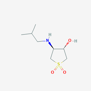 molecular formula C8H17NO3S B13357752 (3S,4S)-3-Hydroxy-4-(isobutylamino)tetrahydrothiophene 1,1-dioxide 