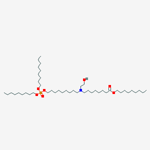 molecular formula C46H94NO7P B13357766 Nonyl 8-((9-((bis(nonyloxy)phosphoryl)oxy)nonyl)(2-hydroxyethyl)amino)octanoate 