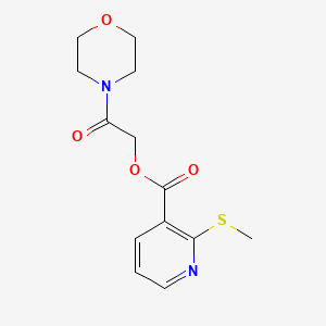 molecular formula C13H16N2O4S B13357769 2-Morpholino-2-oxoethyl 2-(methylthio)nicotinate 