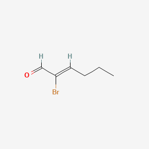 molecular formula C6H9BrO B13357771 2-Bromo-2-hexenal CAS No. 99414-76-3