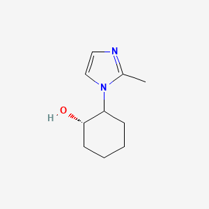 molecular formula C10H16N2O B13357778 (1S)-2-(2-methyl-1H-imidazol-1-yl)cyclohexan-1-ol 