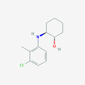 molecular formula C13H18ClNO B13357784 (1S,2S)-2-((3-Chloro-2-methylphenyl)amino)cyclohexan-1-ol 