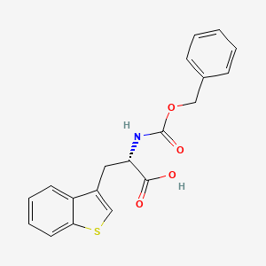 molecular formula C19H17NO4S B13357806 (S)-3-(Benzo[b]thiophen-3-yl)-2-(((benzyloxy)carbonyl)amino)propanoic acid 