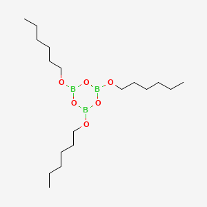 molecular formula C18H39B3O6 B13357815 2,4,6-Tris(hexyloxy)-1,3,5,2,4,6-trioxatriborinane CAS No. 106525-14-8