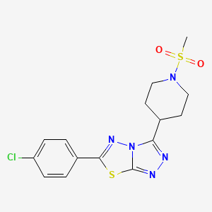 6-(4-Chlorophenyl)-3-[1-(methylsulfonyl)-4-piperidinyl][1,2,4]triazolo[3,4-b][1,3,4]thiadiazole