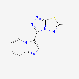 2-Methyl-3-(6-methyl[1,2,4]triazolo[3,4-b][1,3,4]thiadiazol-3-yl)imidazo[1,2-a]pyridine