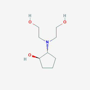 molecular formula C9H19NO3 B13357824 (1R,2R)-2-[bis(2-hydroxyethyl)amino]cyclopentan-1-ol 