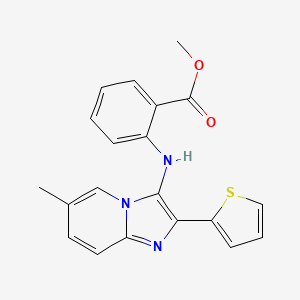 Methyl 2-{[6-methyl-2-(2-thienyl)imidazo[1,2-a]pyridin-3-yl]amino}benzoate