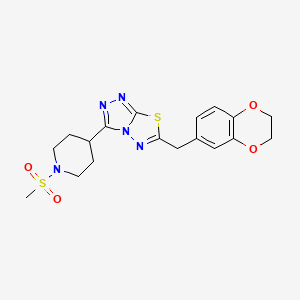 6-(2,3-Dihydro-1,4-benzodioxin-6-ylmethyl)-3-[1-(methylsulfonyl)-4-piperidinyl][1,2,4]triazolo[3,4-b][1,3,4]thiadiazole