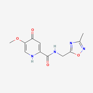 4-hydroxy-5-methoxy-N-[(3-methyl-1,2,4-oxadiazol-5-yl)methyl]pyridine-2-carboxamide