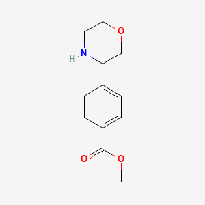 molecular formula C12H15NO3 B13357853 Methyl 4-(morpholin-3-yl)benzoate 