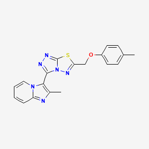 2-Methyl-3-{6-[(4-methylphenoxy)methyl][1,2,4]triazolo[3,4-b][1,3,4]thiadiazol-3-yl}imidazo[1,2-a]pyridine