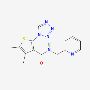 4,5-dimethyl-N-(2-pyridinylmethyl)-2-(1H-tetraazol-1-yl)-3-thiophenecarboxamide