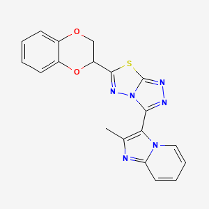 3-[6-(2,3-Dihydro-1,4-benzodioxin-2-yl)[1,2,4]triazolo[3,4-b][1,3,4]thiadiazol-3-yl]-2-methylimidazo[1,2-a]pyridine