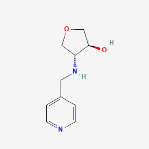 molecular formula C10H14N2O2 B13357939 (3S,4R)-4-{[(pyridin-4-yl)methyl]amino}oxolan-3-ol 