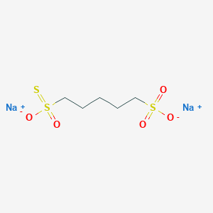 molecular formula C5H10Na2O5S3 B13357954 Sodium 5-sulfonothioatothiopentane-1-sulfonate 