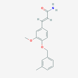 molecular formula C18H19NO3 B13357972 3-{3-Methoxy-4-[(3-methylbenzyl)oxy]phenyl}acrylamide 