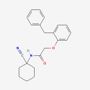 molecular formula C22H24N2O2 B13357995 2-(2-benzylphenoxy)-N-(1-cyanocyclohexyl)acetamide 