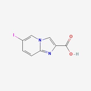 molecular formula C8H5IN2O2 B1335800 6-碘咪唑并[1,2-a]吡啶-2-羧酸 CAS No. 478040-59-4
