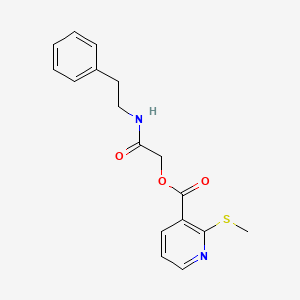 2-Oxo-2-(phenethylamino)ethyl 2-(methylthio)nicotinate