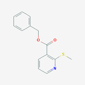 molecular formula C14H13NO2S B13358016 Benzyl 2-methylsulfanylpyridine-3-carboxylate 