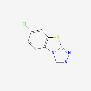 molecular formula C8H4ClN3S B13358017 7-Chloro[1,2,4]triazolo[3,4-b][1,3]benzothiazole 