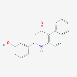 B1335803 3-(3-hydroxyphenyl)-3,4-dihydrobenzo[f]quinolin-1(2H)-one CAS No. 333759-52-7