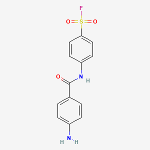 molecular formula C13H11FN2O3S B13358032 4-[(4-Aminobenzoyl)amino]benzenesulfonyl fluoride CAS No. 19188-72-8