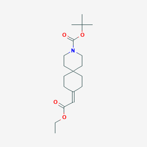 tert-Butyl 9-(2-ethoxy-2-oxoethylidene)-3-azaspiro[5.5]undecane-3-carboxylate