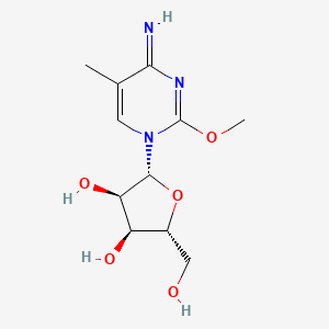 molecular formula C11H17N3O5 B13358067 (2R,3S,4R,5R)-2-(Hydroxymethyl)-5-(4-imino-2-methoxy-5-methylpyrimidin-1(4H)-yl)tetrahydrofuran-3,4-diol 